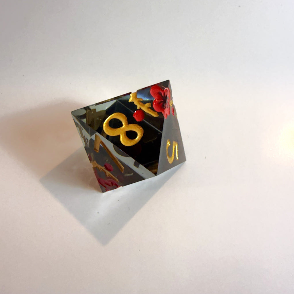 Shadow Blossom Sharp Edge Resin Dice Set