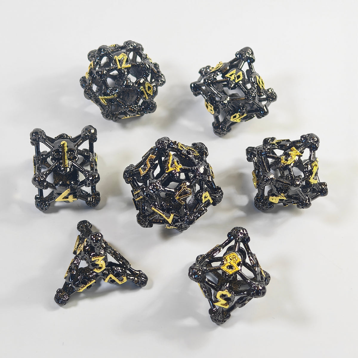 Death Bone Hollow Metal Dice Set