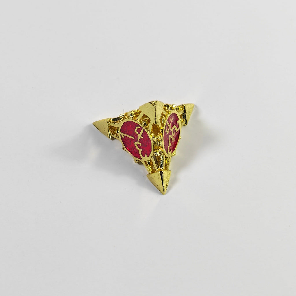 Gold Red Arrow Hollow Metal Dice Set