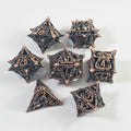 Snarling Mimic Copper Hollow Metal Dice Set
