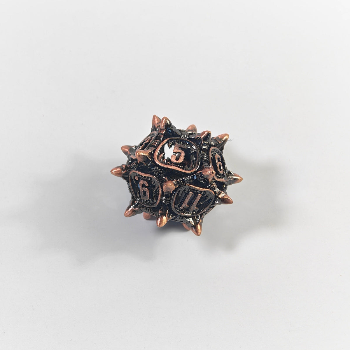 Snarling Mimic Copper Hollow Metal Dice Set