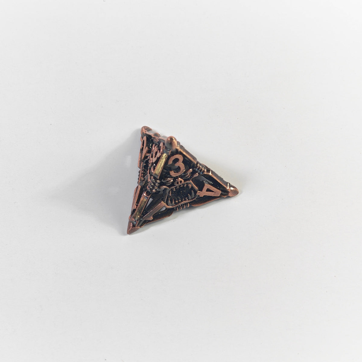 Snarling Mimic Copper Hollow Metal Dice Set