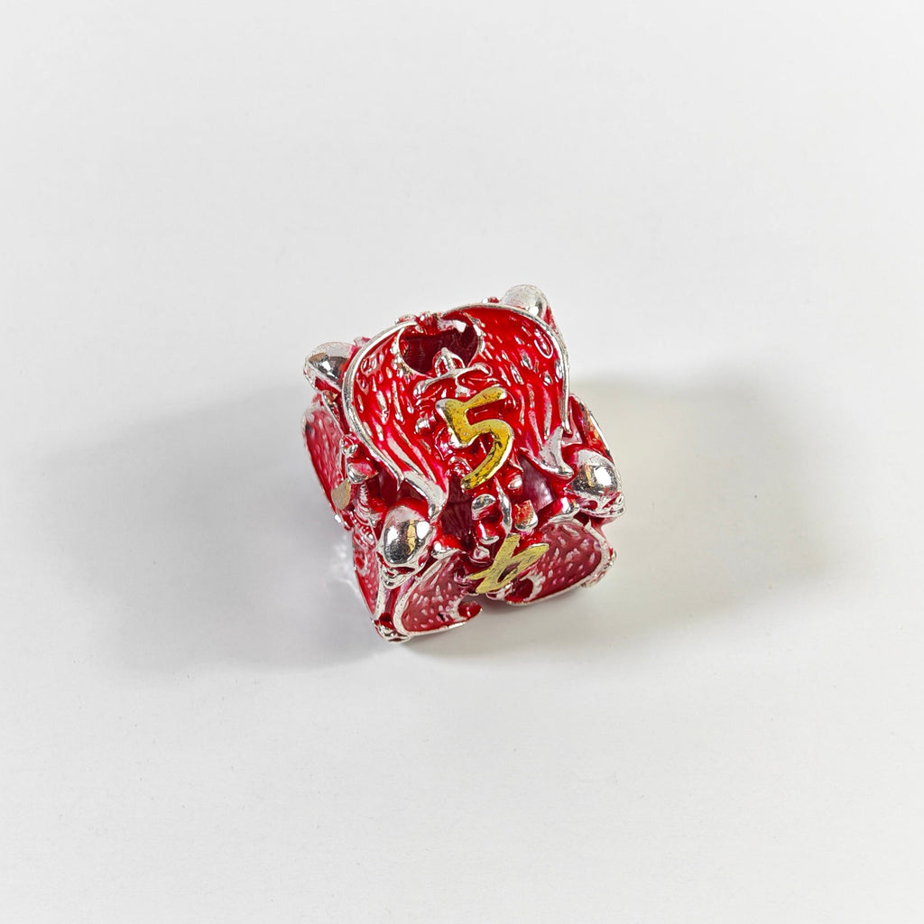 Dragon's Skull Hoard Hollow Metal Dice Set