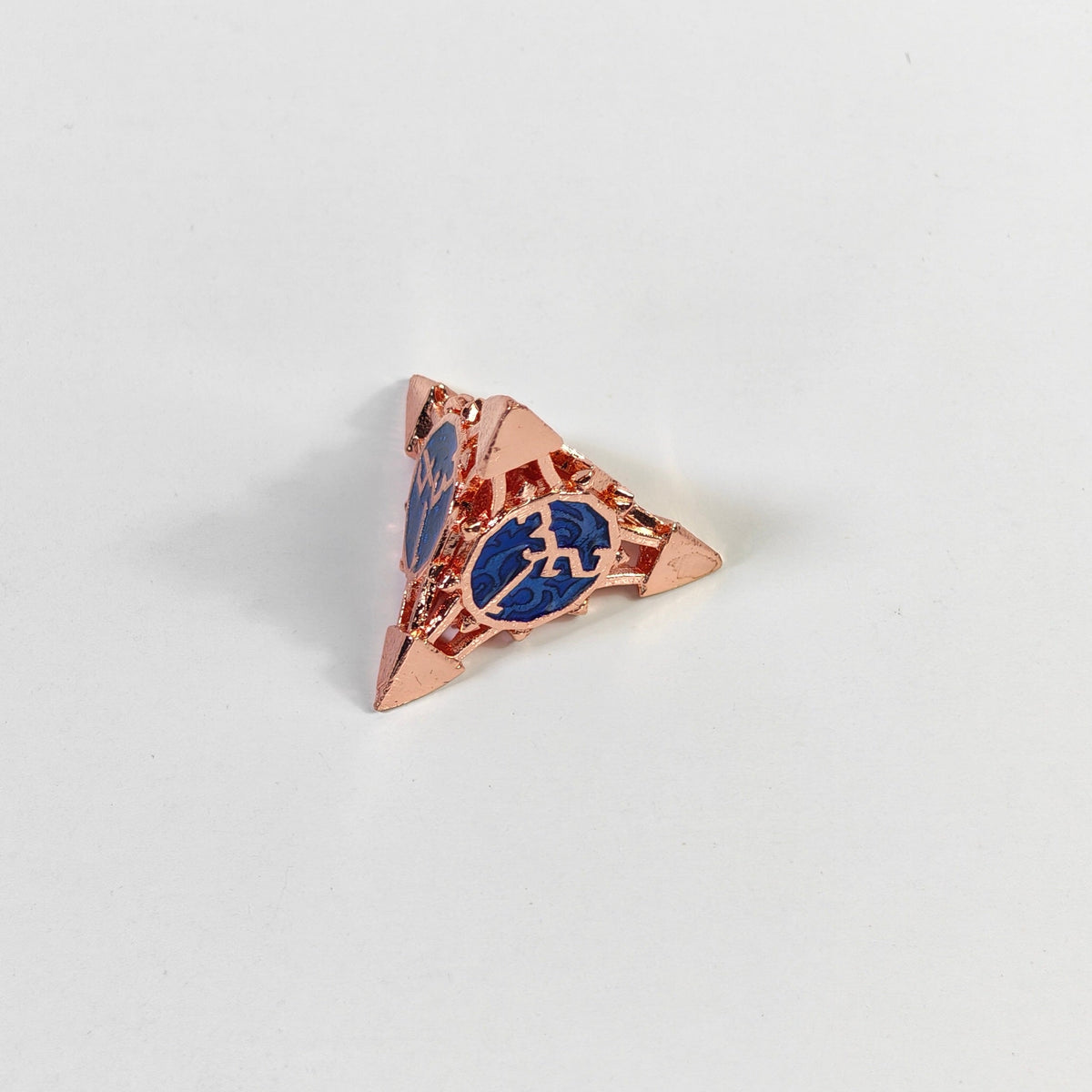 Rose Gold Blue Arrow Hollow Metal Dice Set