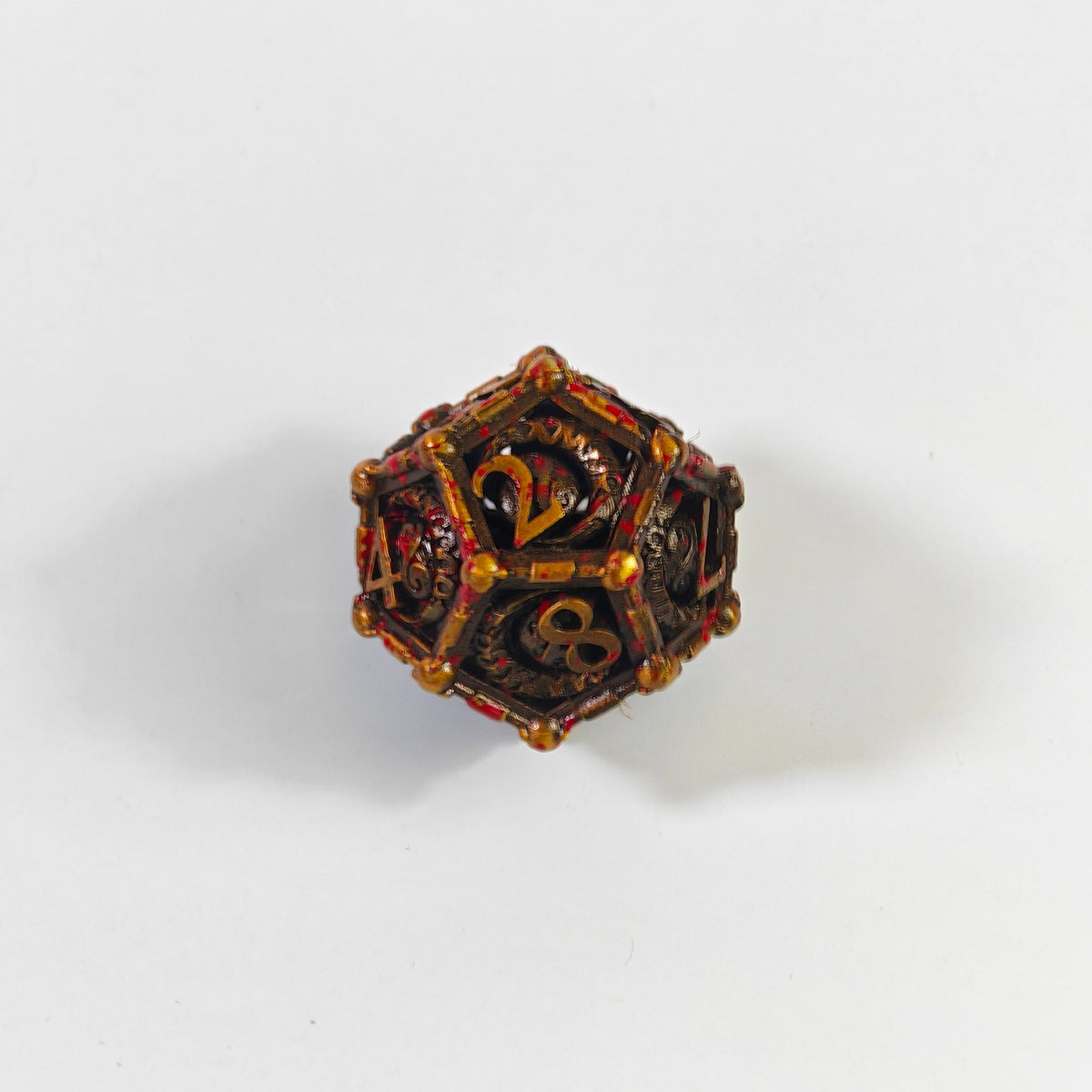 Blood Lunar Hollow Metal Dice Set
