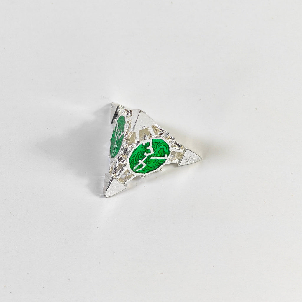 Silver Green Arrow Hollow Dice Set