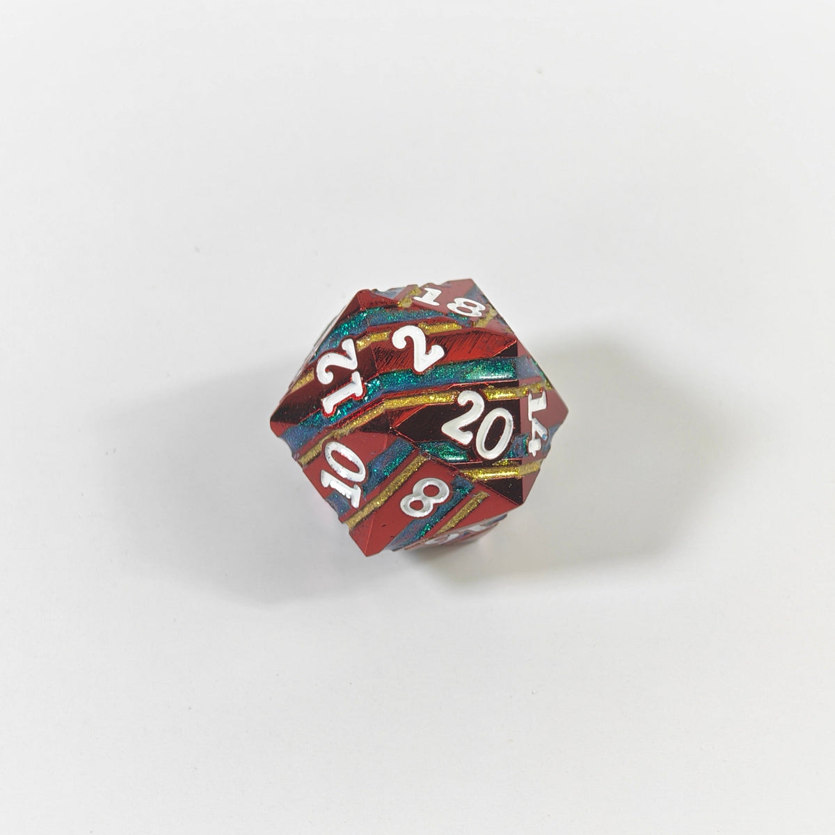 Savage Red Solid Metal Dice Set