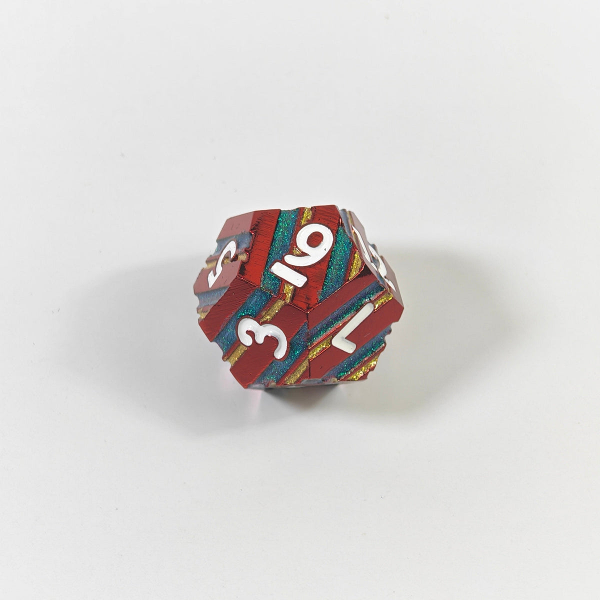 Savage Red Solid Metal Dice Set