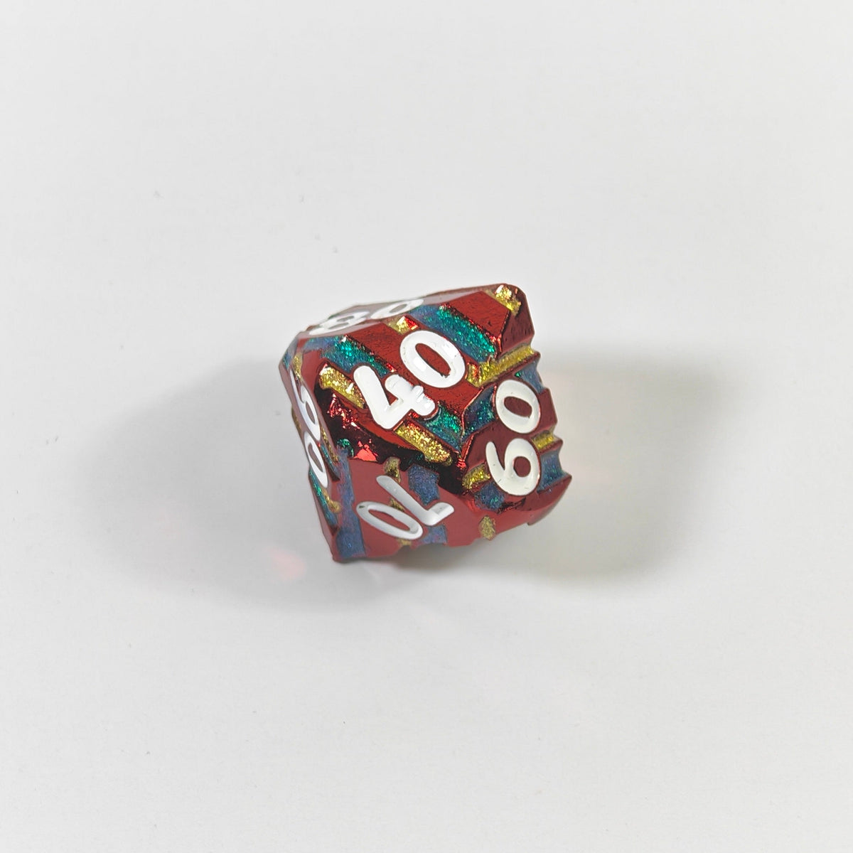 Savage Red Solid Metal Dice Set
