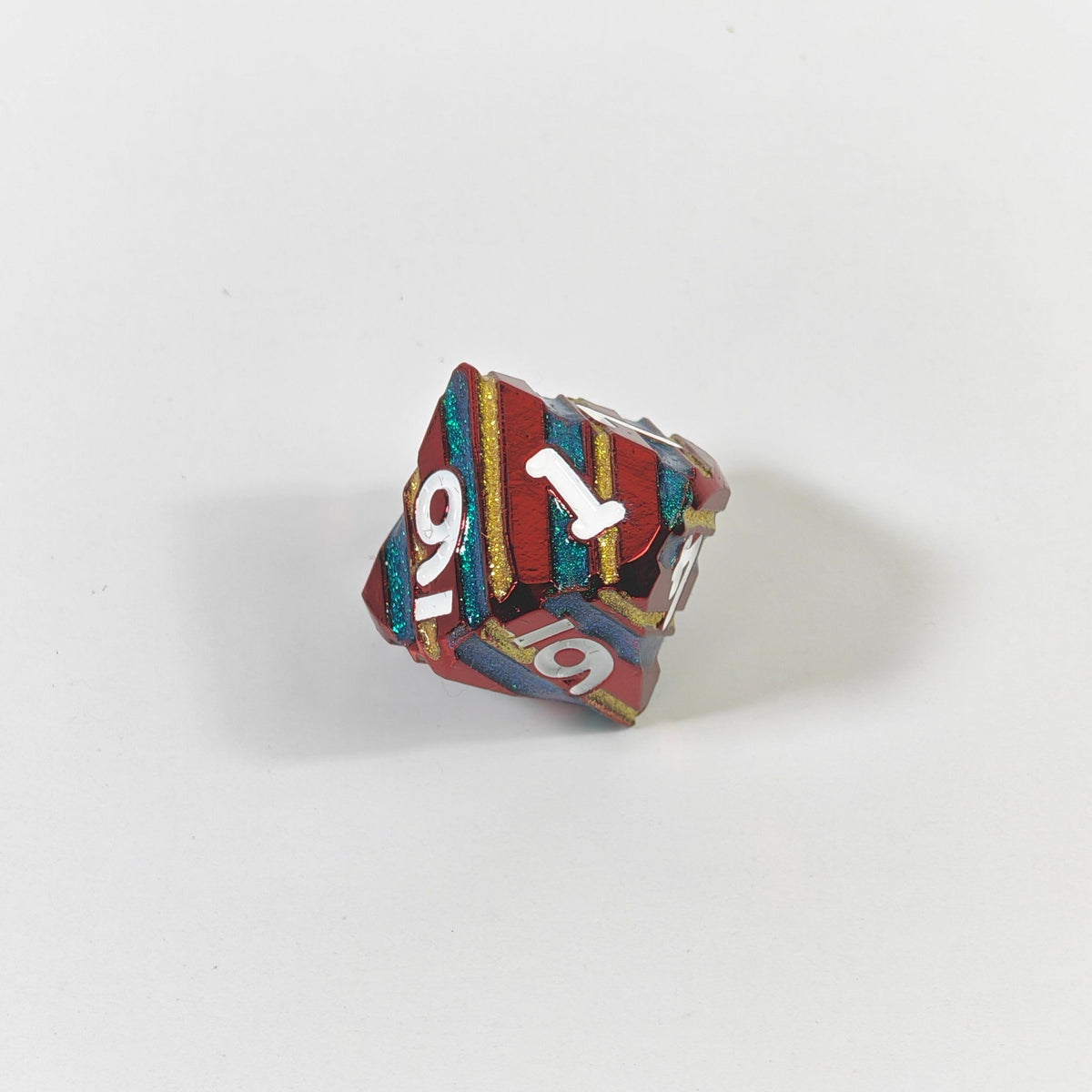 Savage Red Solid Metal Dice Set