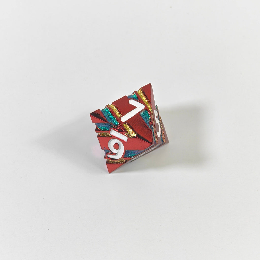 Savage Red Solid Metal Dice Set
