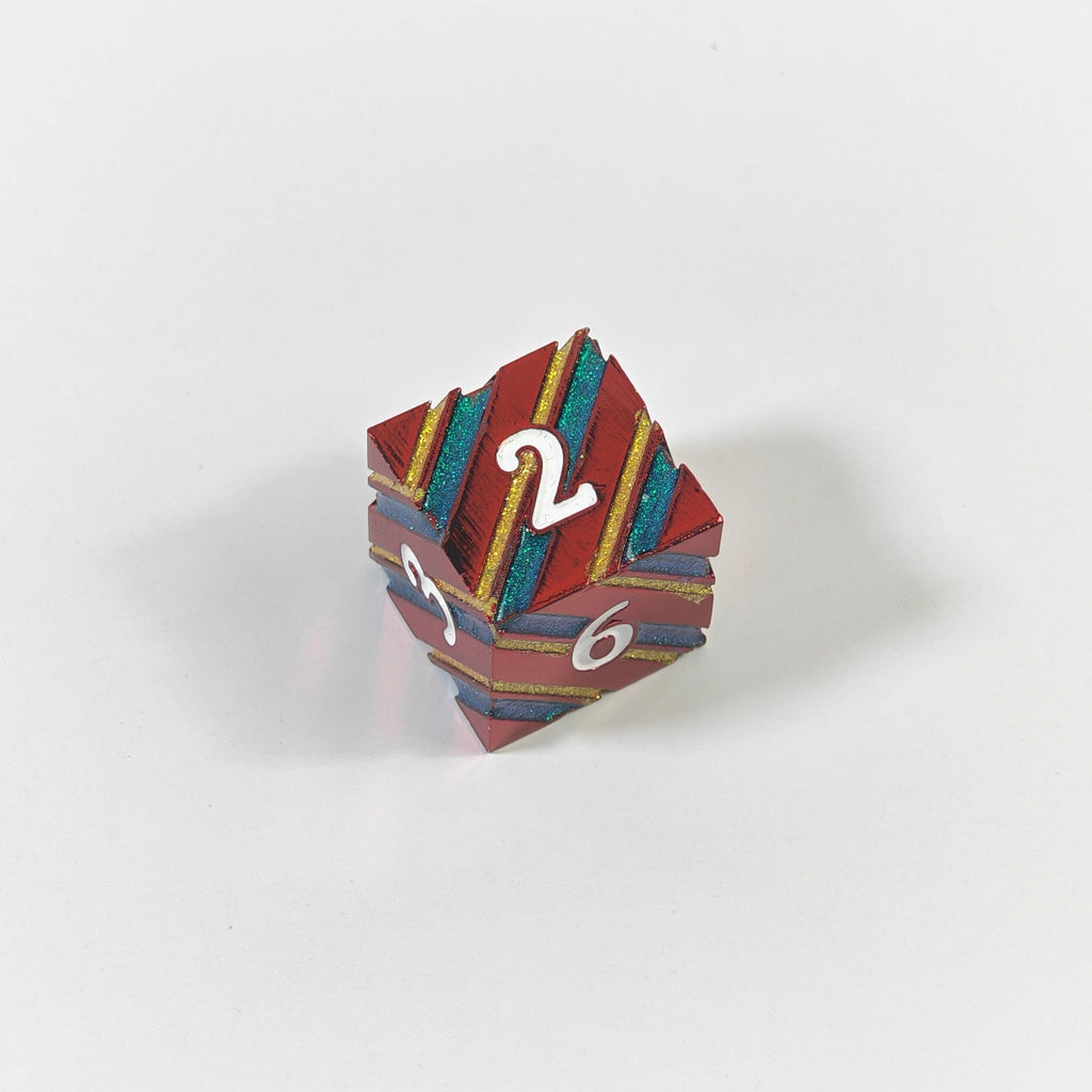 Savage Red Solid Metal Dice Set