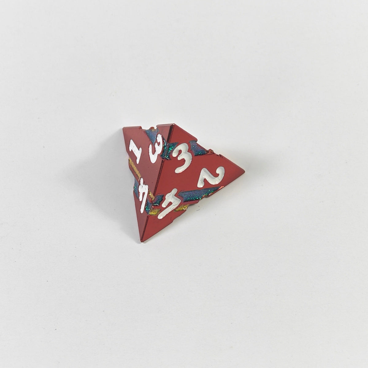 Savage Red Solid Metal Dice Set