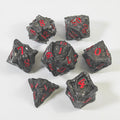 Temple Dragon Black Solid Metal Dice Set