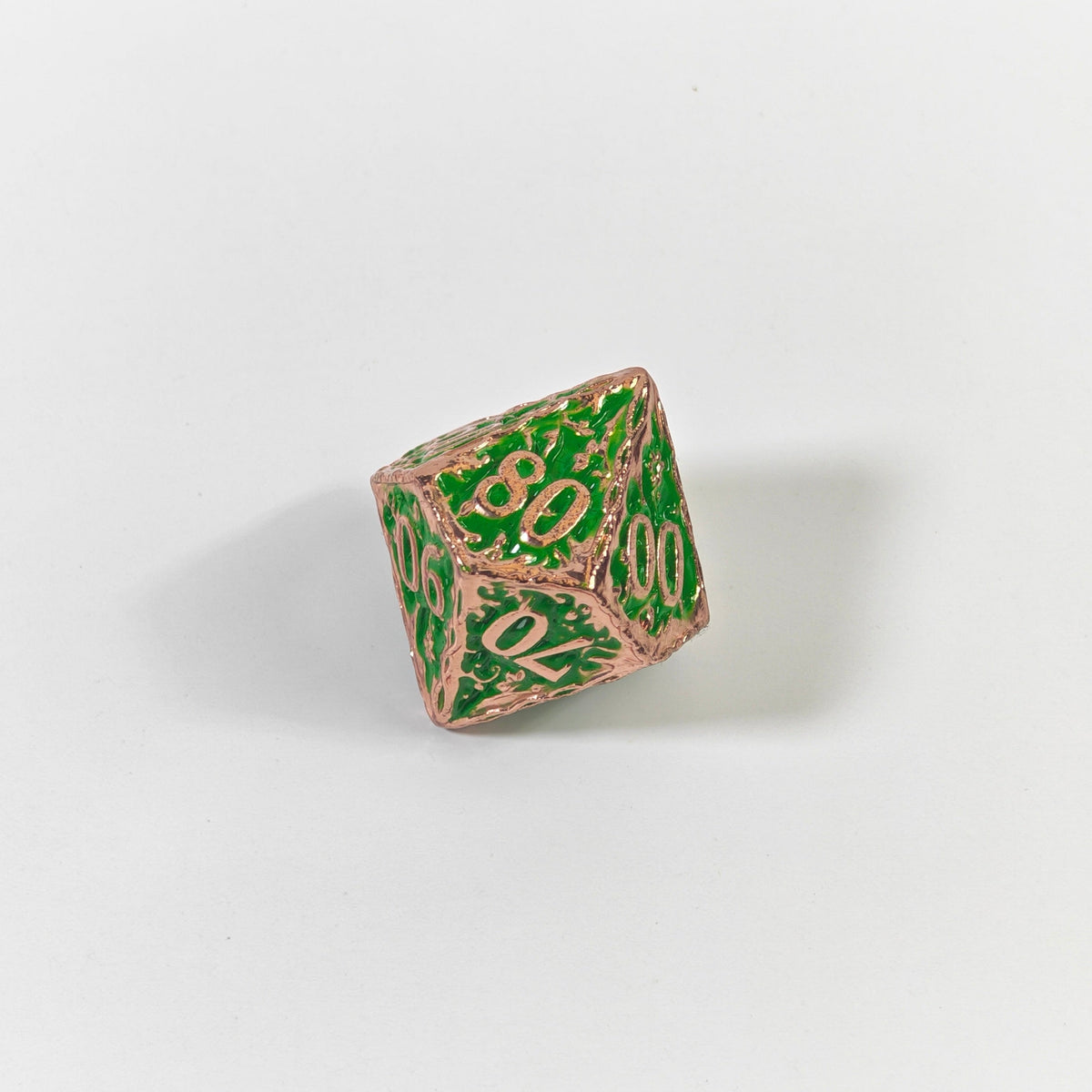 Green Vine Solid Metal Dice Set