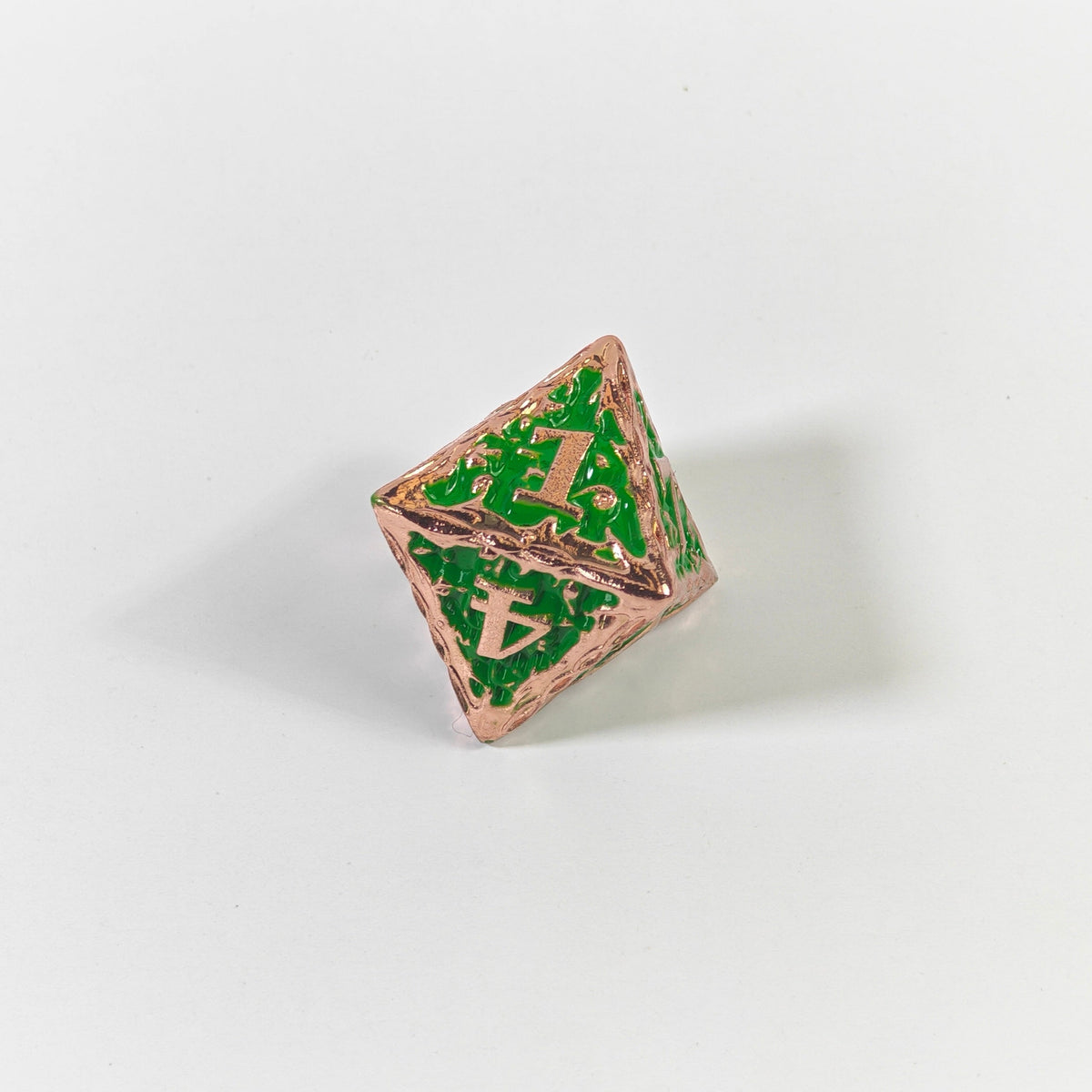 Green Vine Solid Metal Dice Set