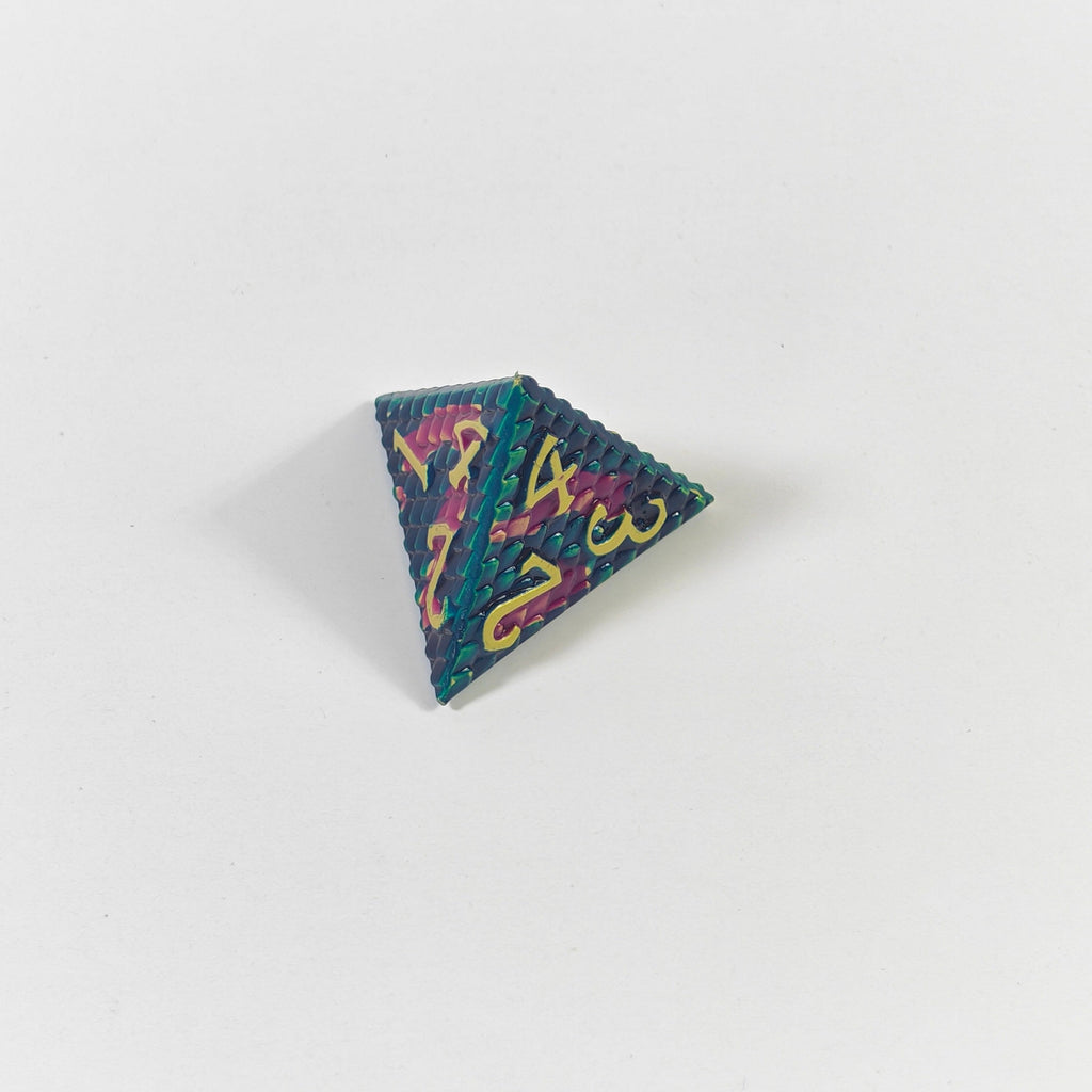 Navy Purple Scales Solid Metal Dice Set