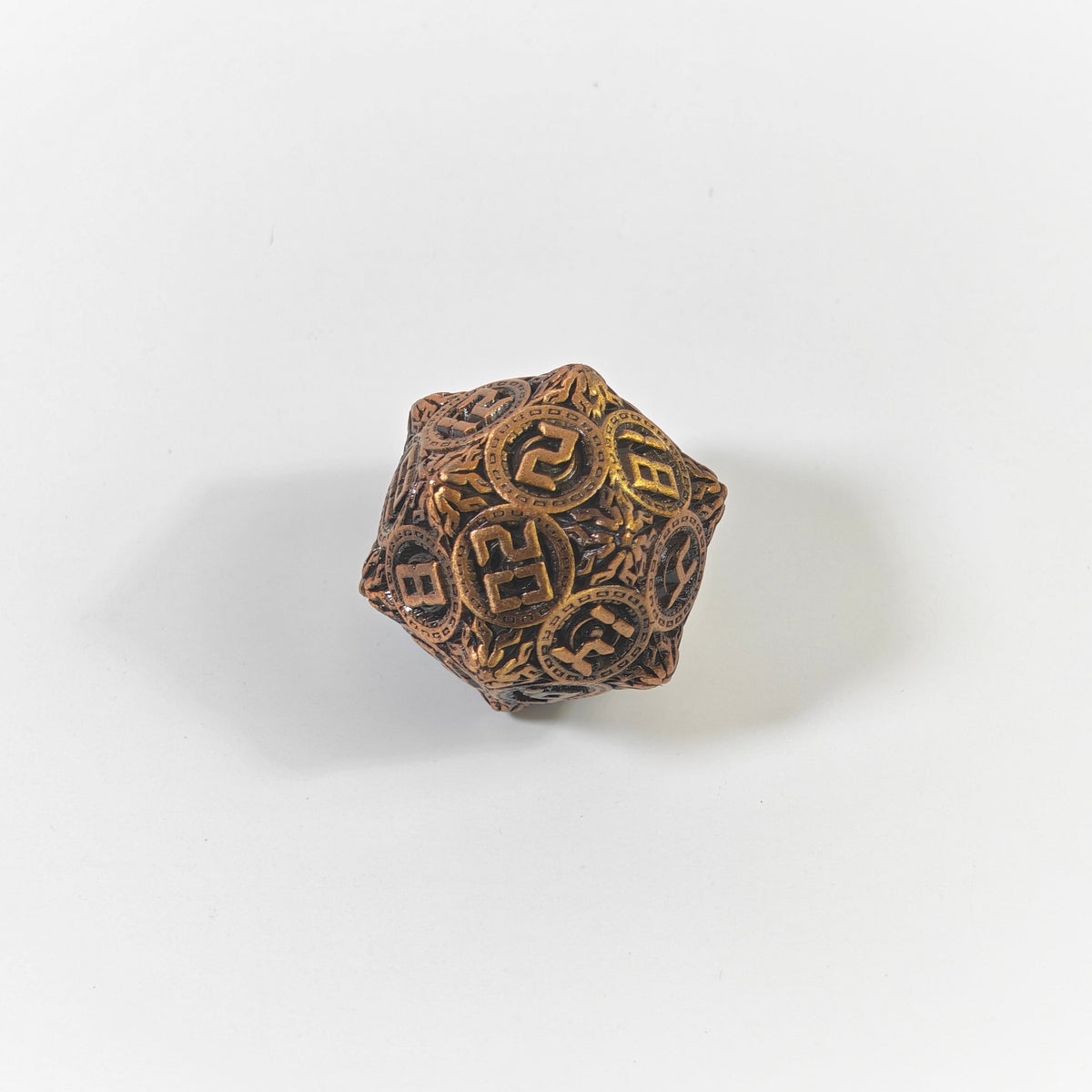 Technology Style Brass Solid Metal Dice Set