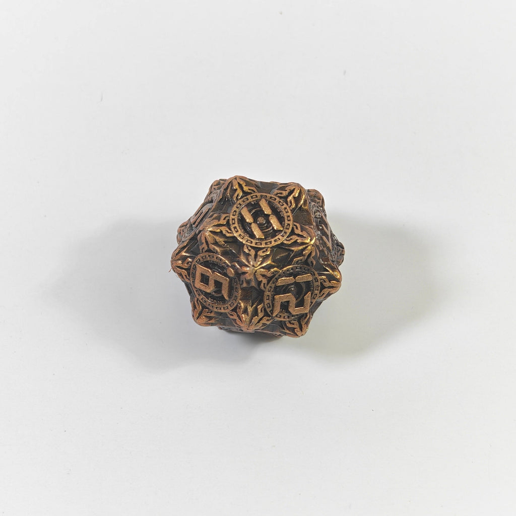 Technology Style Brass Solid Metal Dice Set
