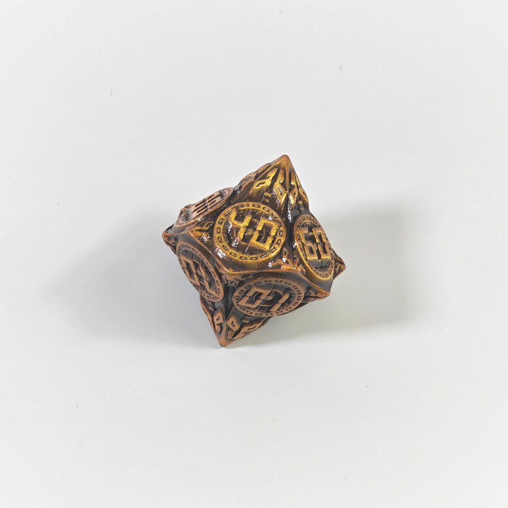 Technology Style Brass Solid Metal Dice Set