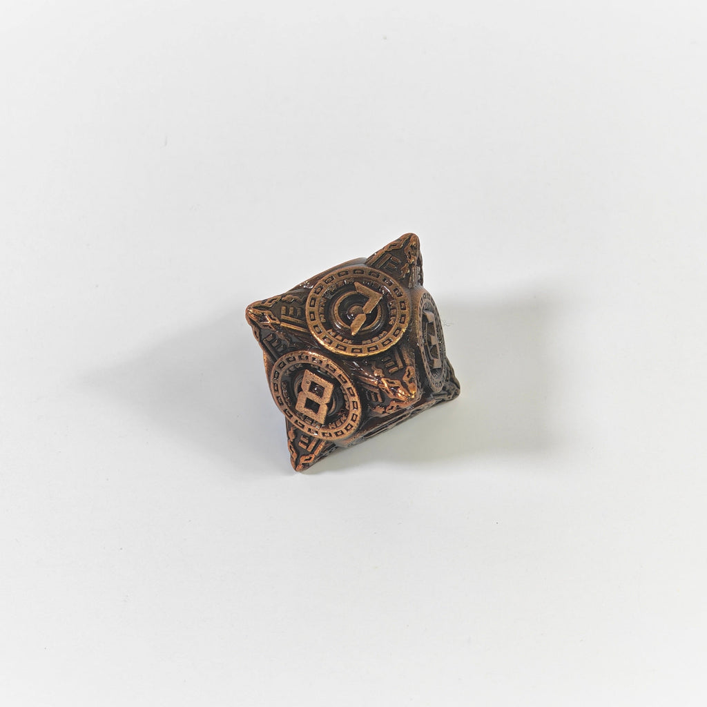 Technology Style Brass Solid Metal Dice Set