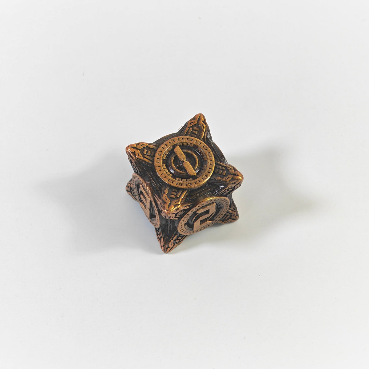 Technology Style Brass Solid Metal Dice Set