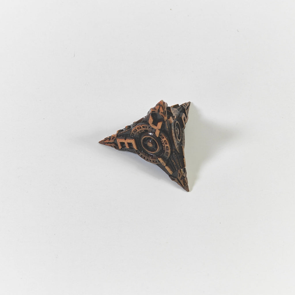 Technology Style Brass Solid Metal Dice Set