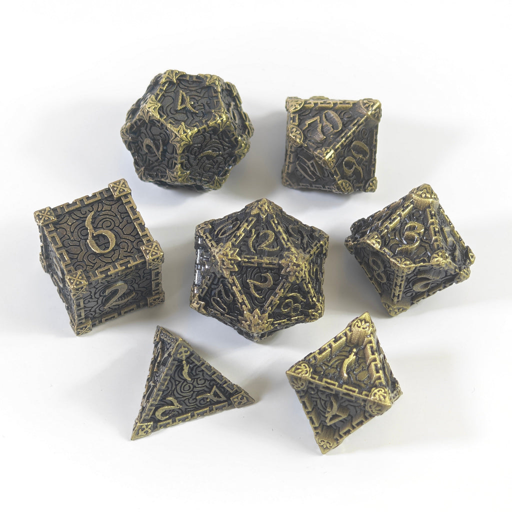 Ancient Dagger Solid Metal Dice Set