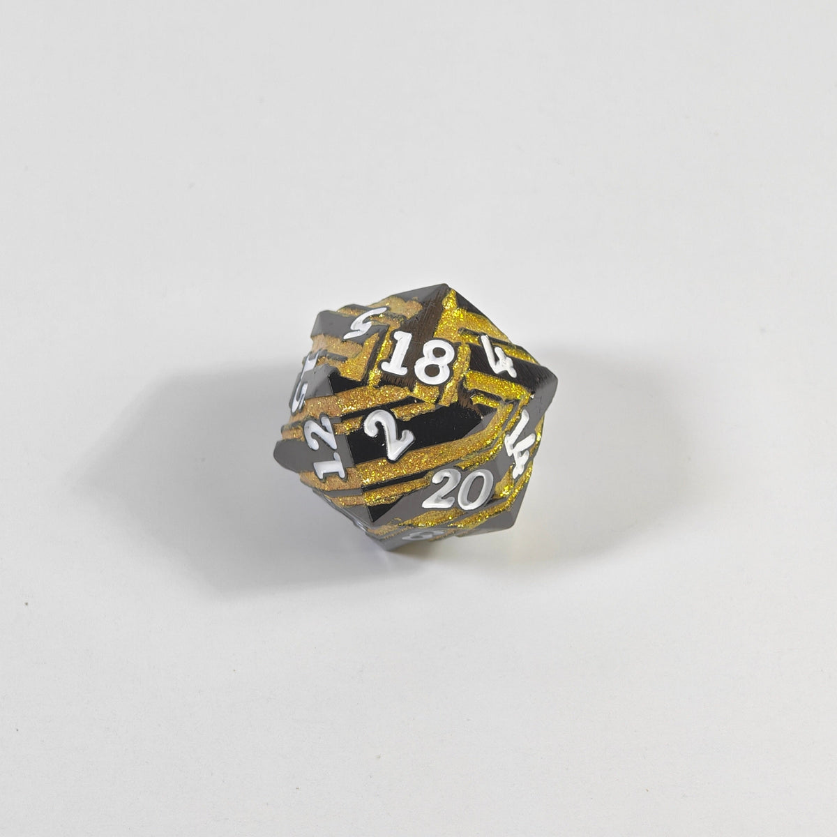 Golden Ripclaw Solid Metal Dice Set