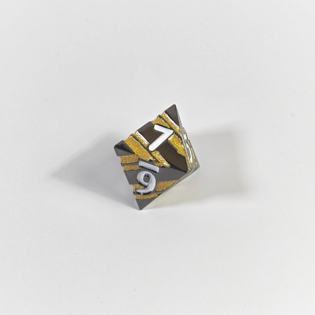 Golden Ripclaw Solid Metal Dice Set