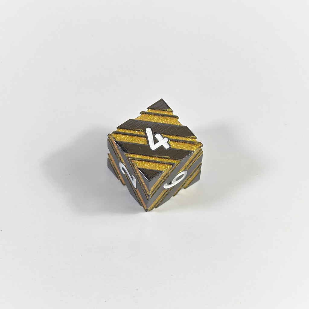 Golden Ripclaw Solid Metal Dice Set
