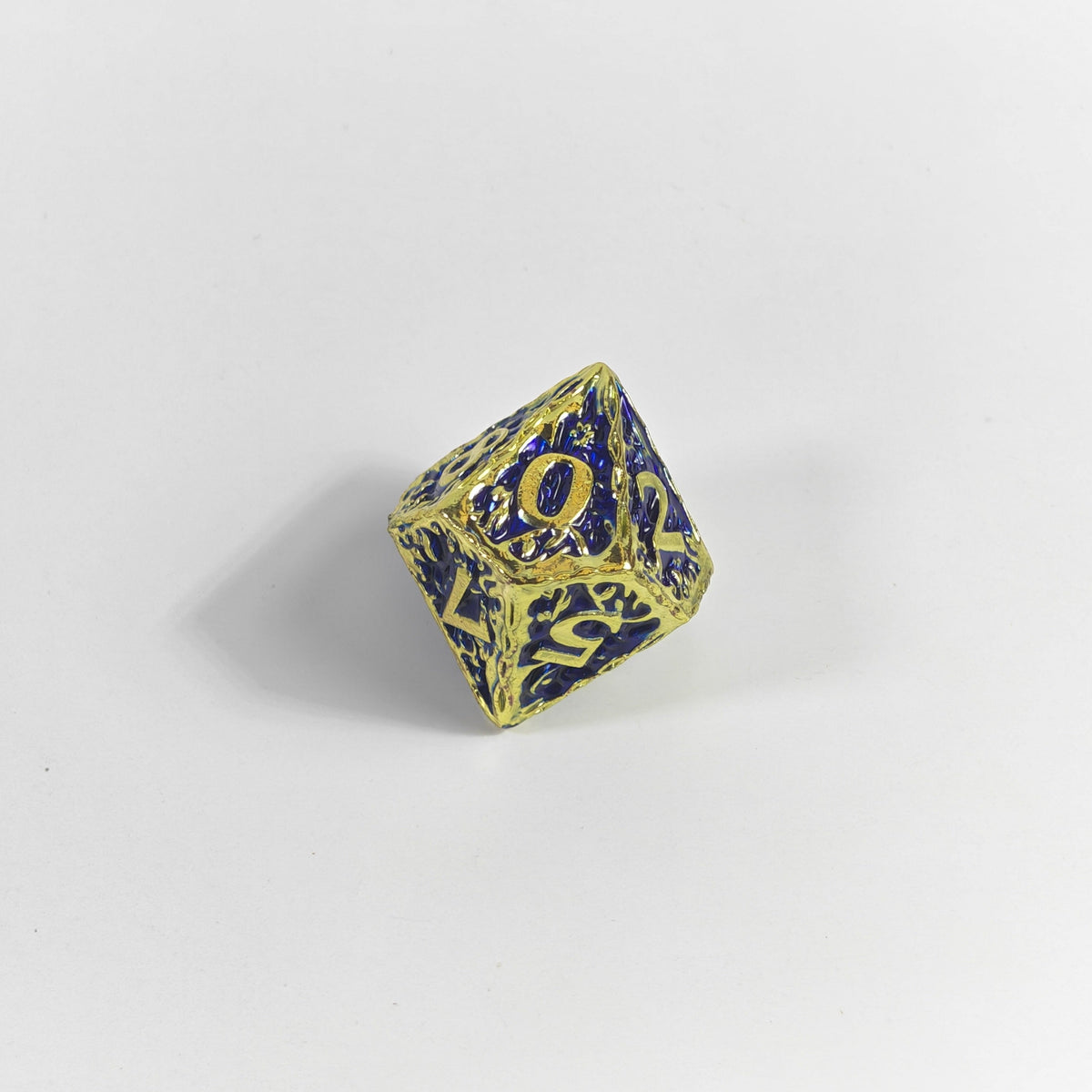 Blue Vine Solid Metal Dice Set