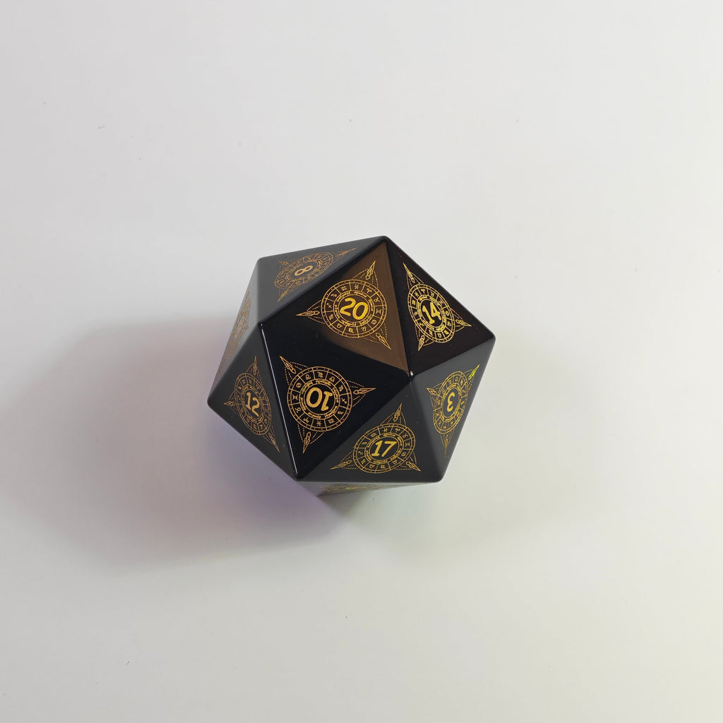 Obsidian Pattern Chonk D20