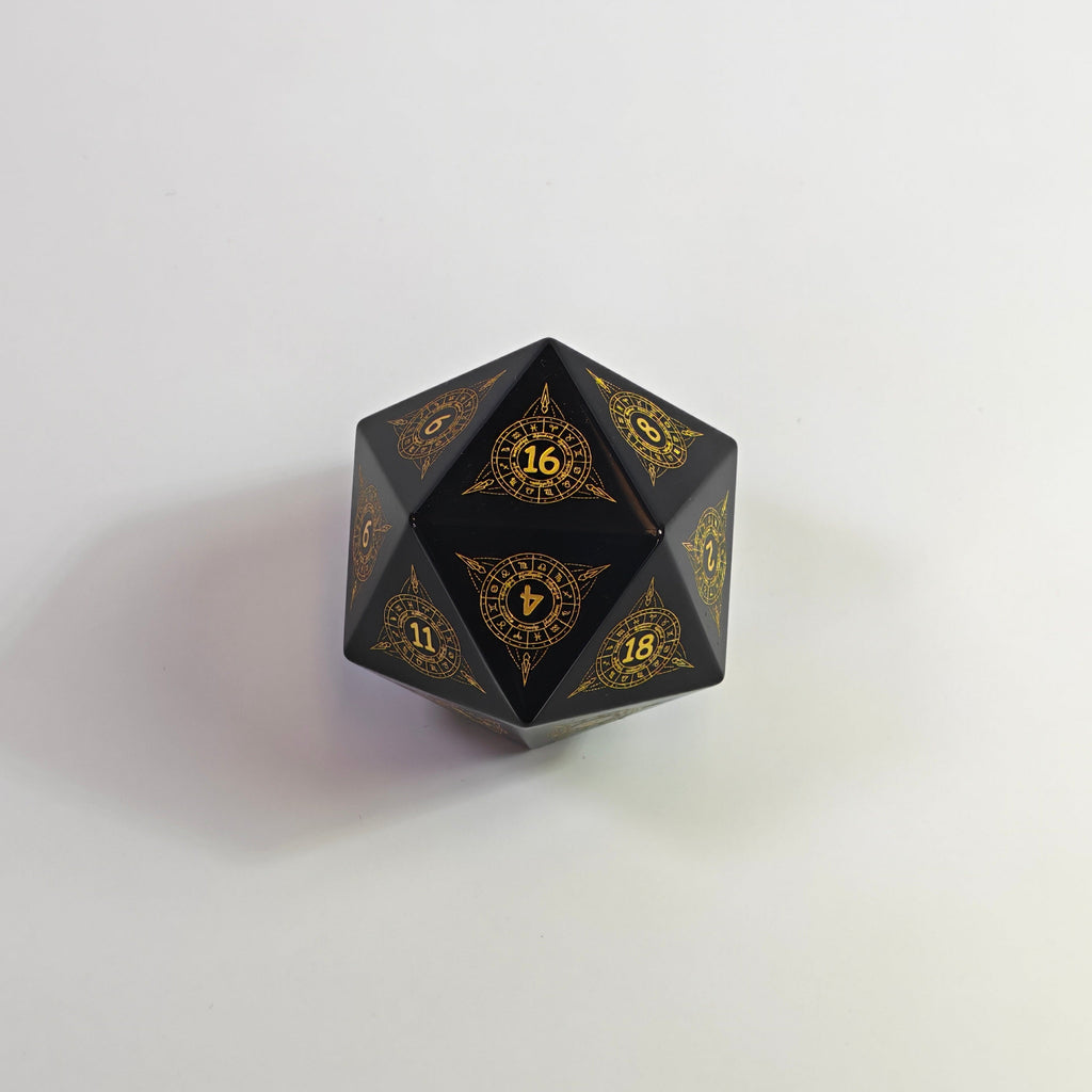 Obsidian Pattern Chonk D20
