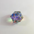 Clear Rainbow Pattern Chonk Glass D20