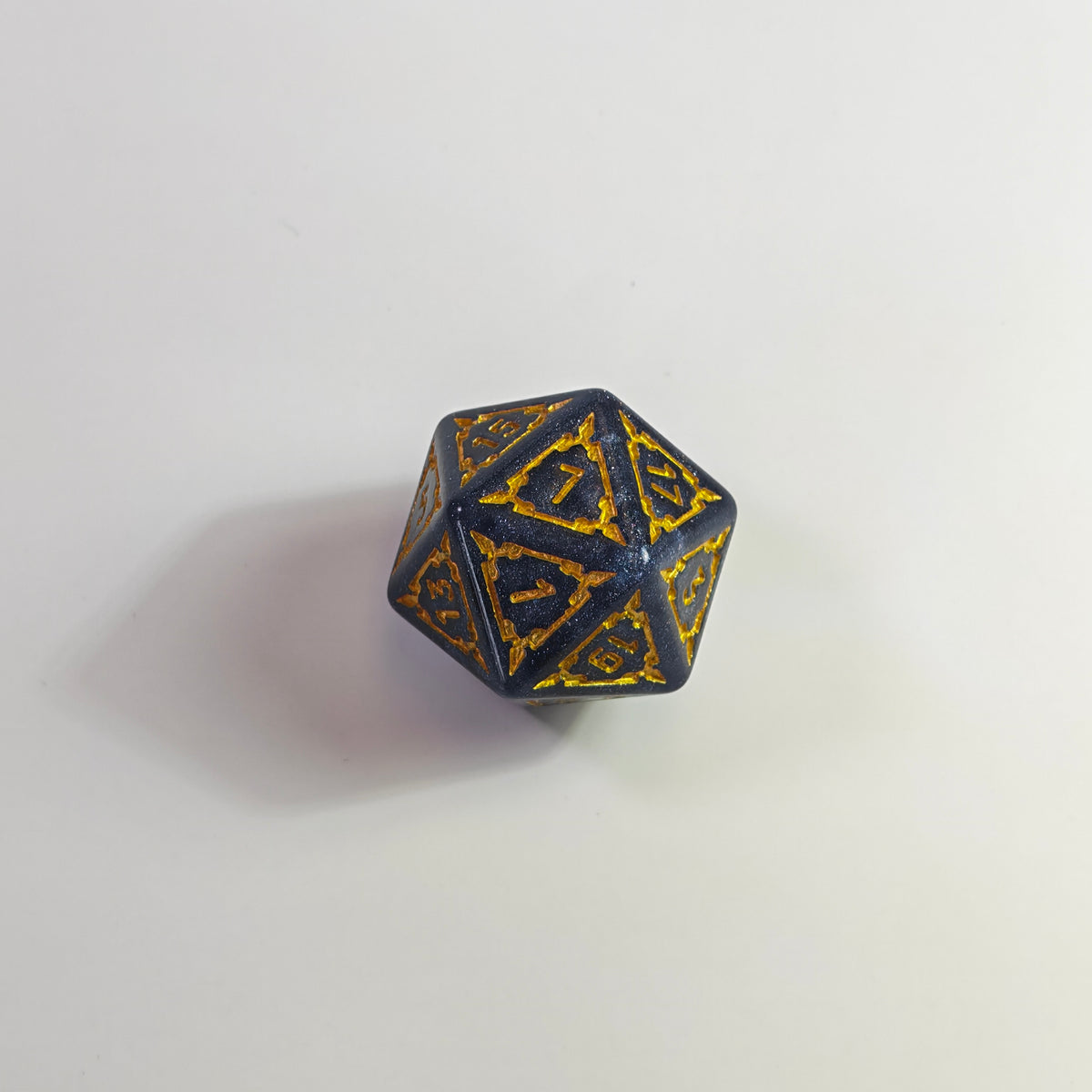 Grey Sparkle Chonk Acrylic Dice Set