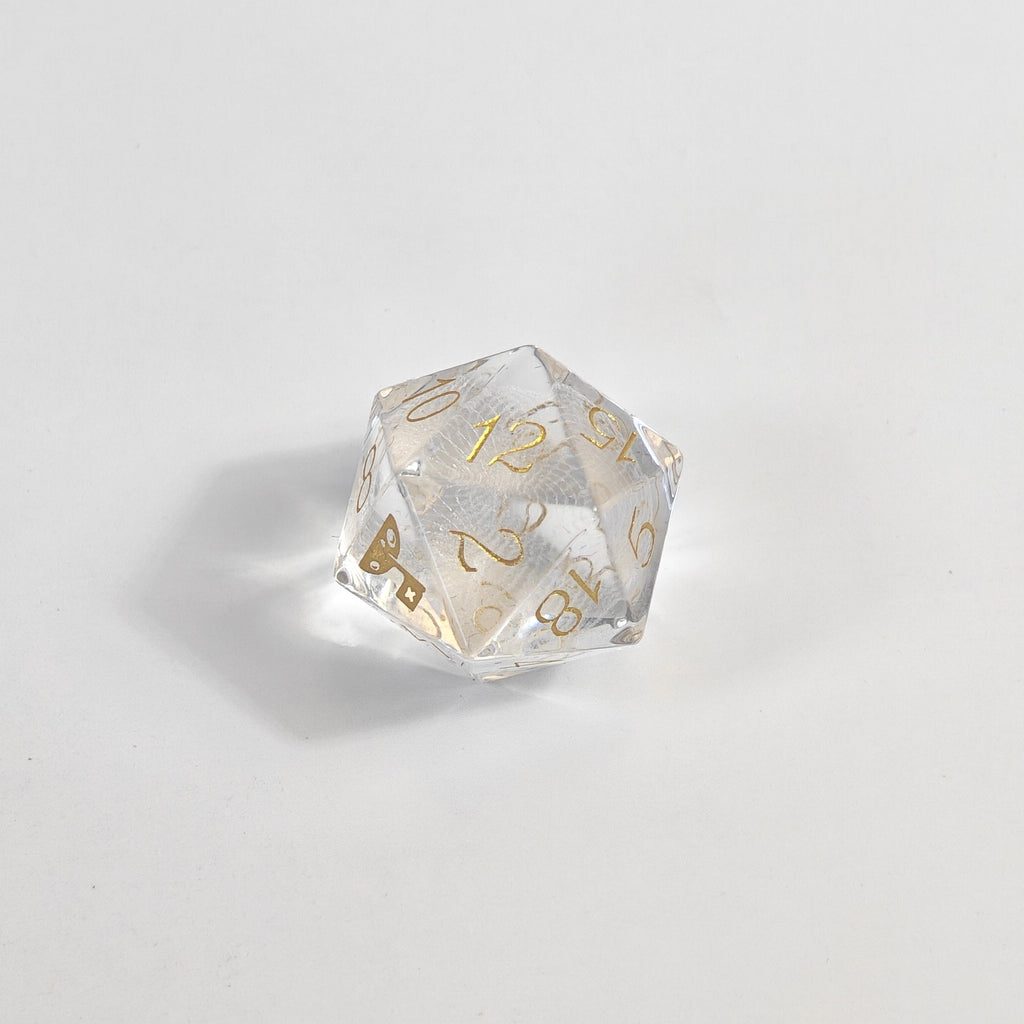 3D Lasered Apple Glass Dice Set