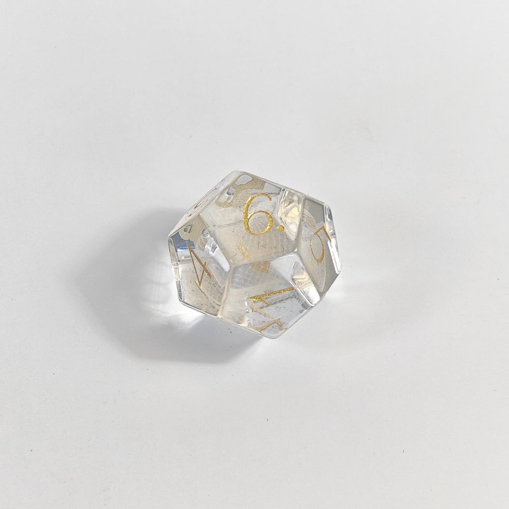3D Lasered Apple Glass Dice Set