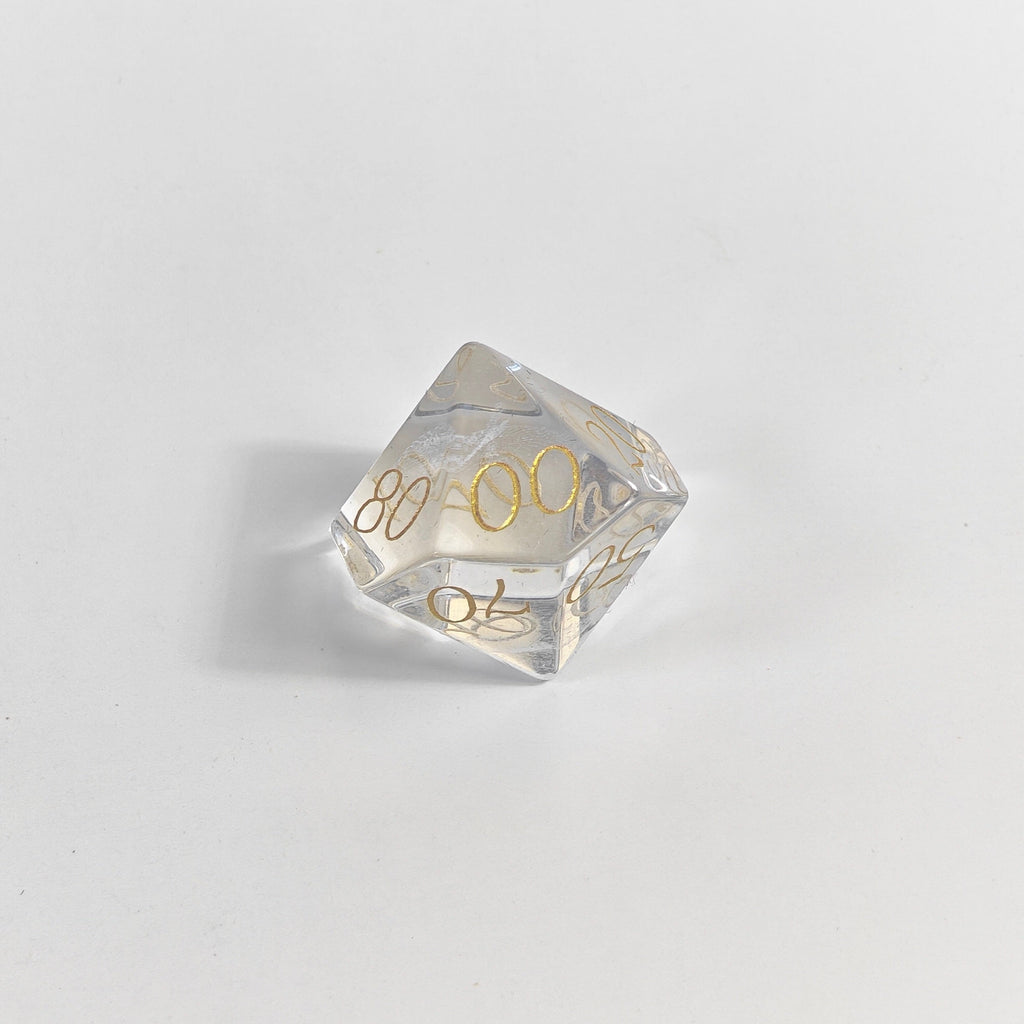 3D Lasered Apple Glass Dice Set