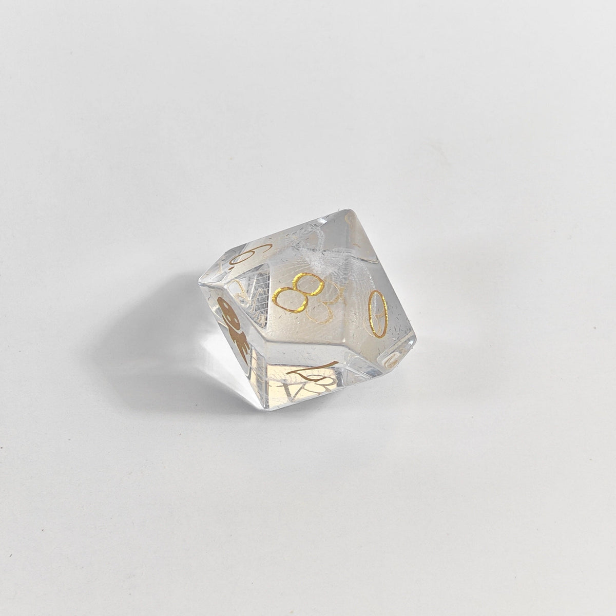 3D Lasered Apple Glass Dice Set