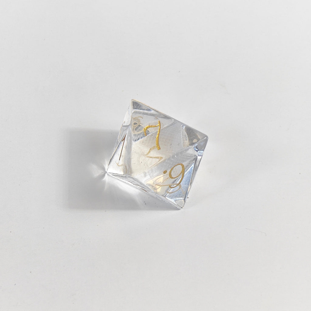 3D Lasered Apple Glass Dice Set