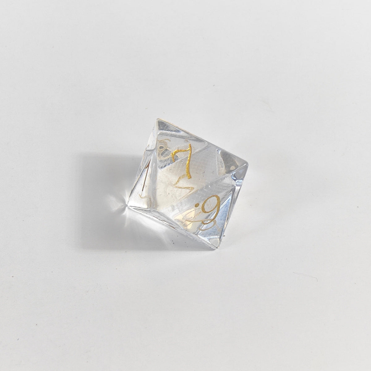 3D Lasered Apple Glass Dice Set