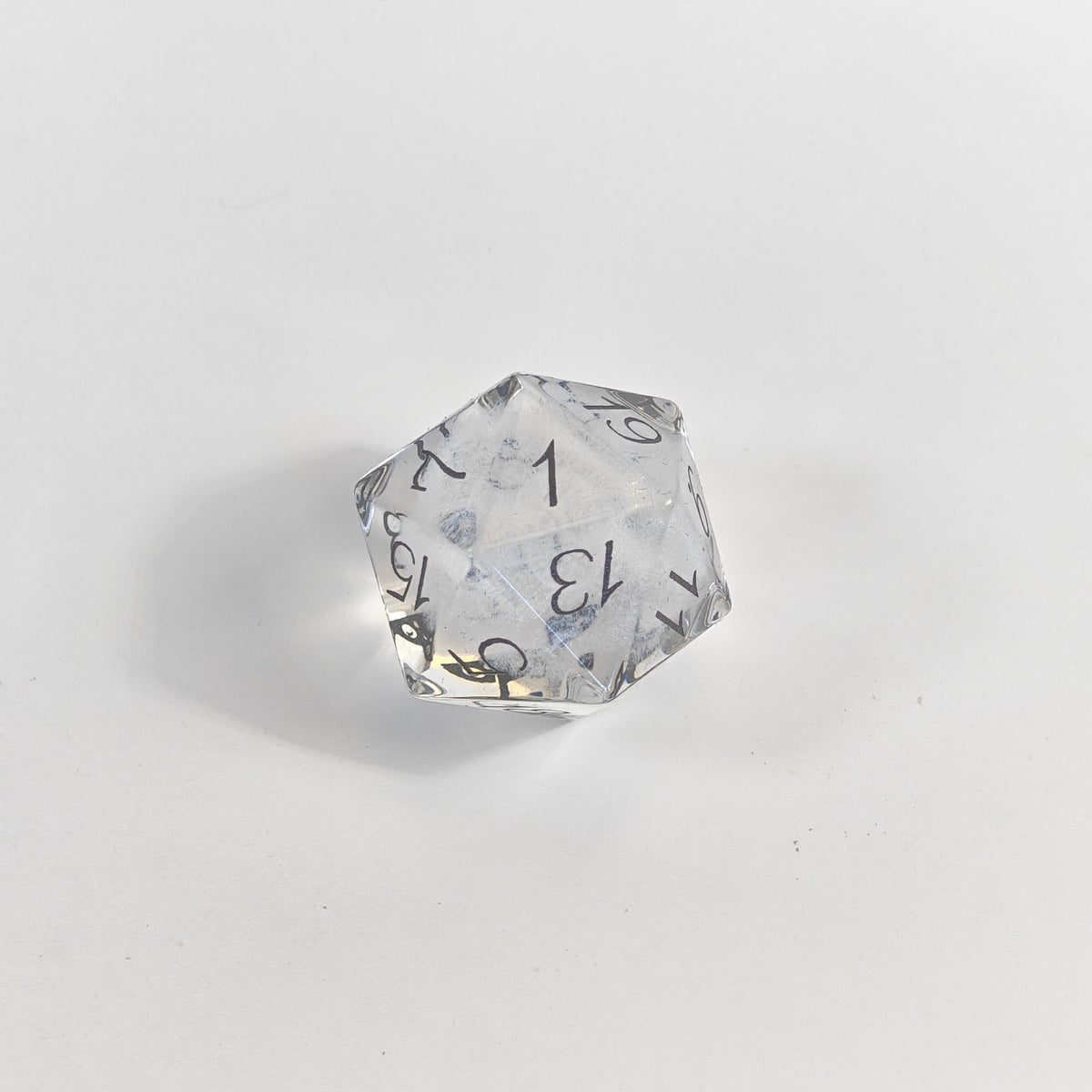 3D Lasered Dandelion Glass Dice Set