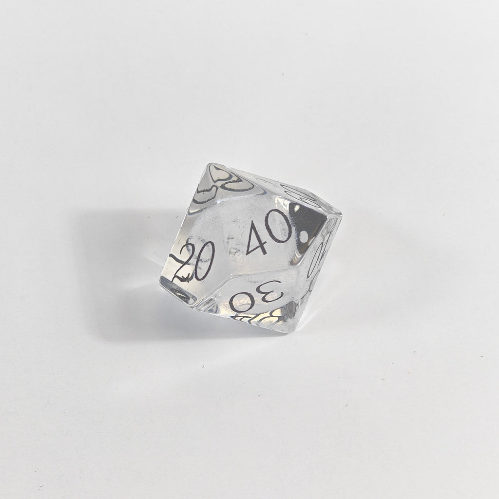 3D Lasered Dandelion Glass Dice Set