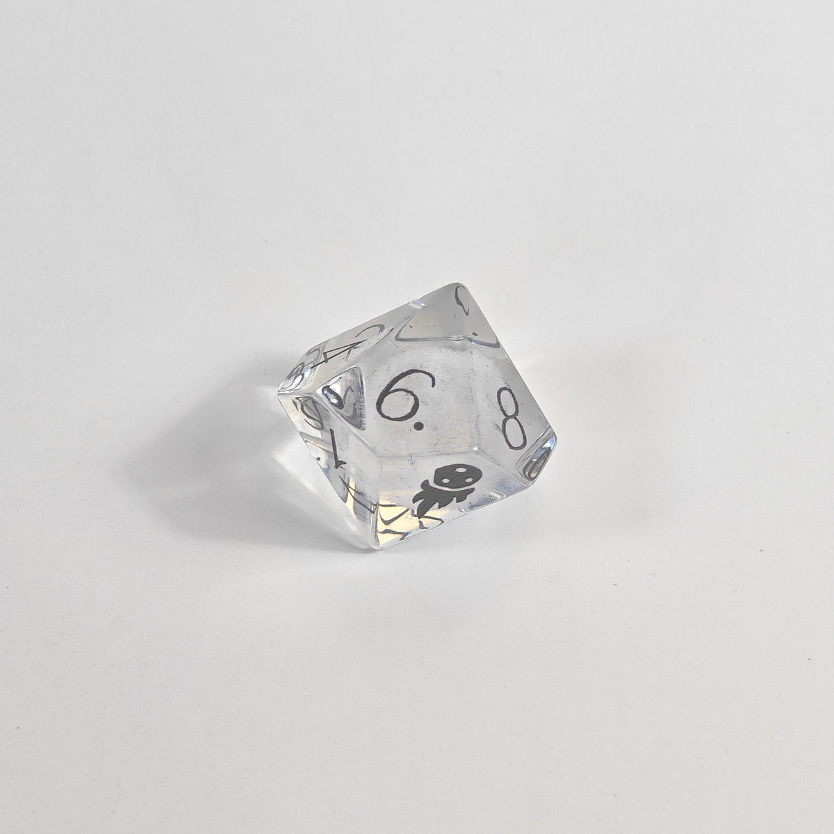 3D Lasered Dandelion Glass Dice Set