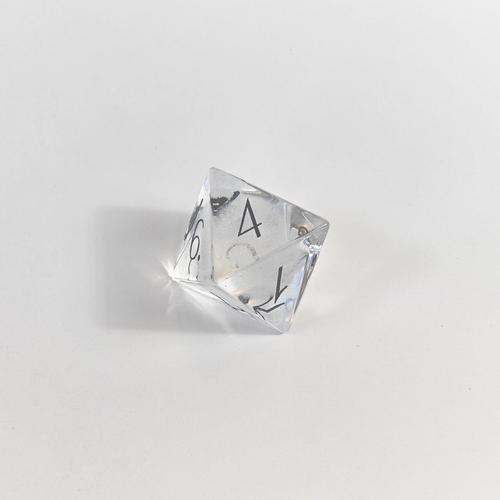 3D Lasered Dandelion Glass Dice Set
