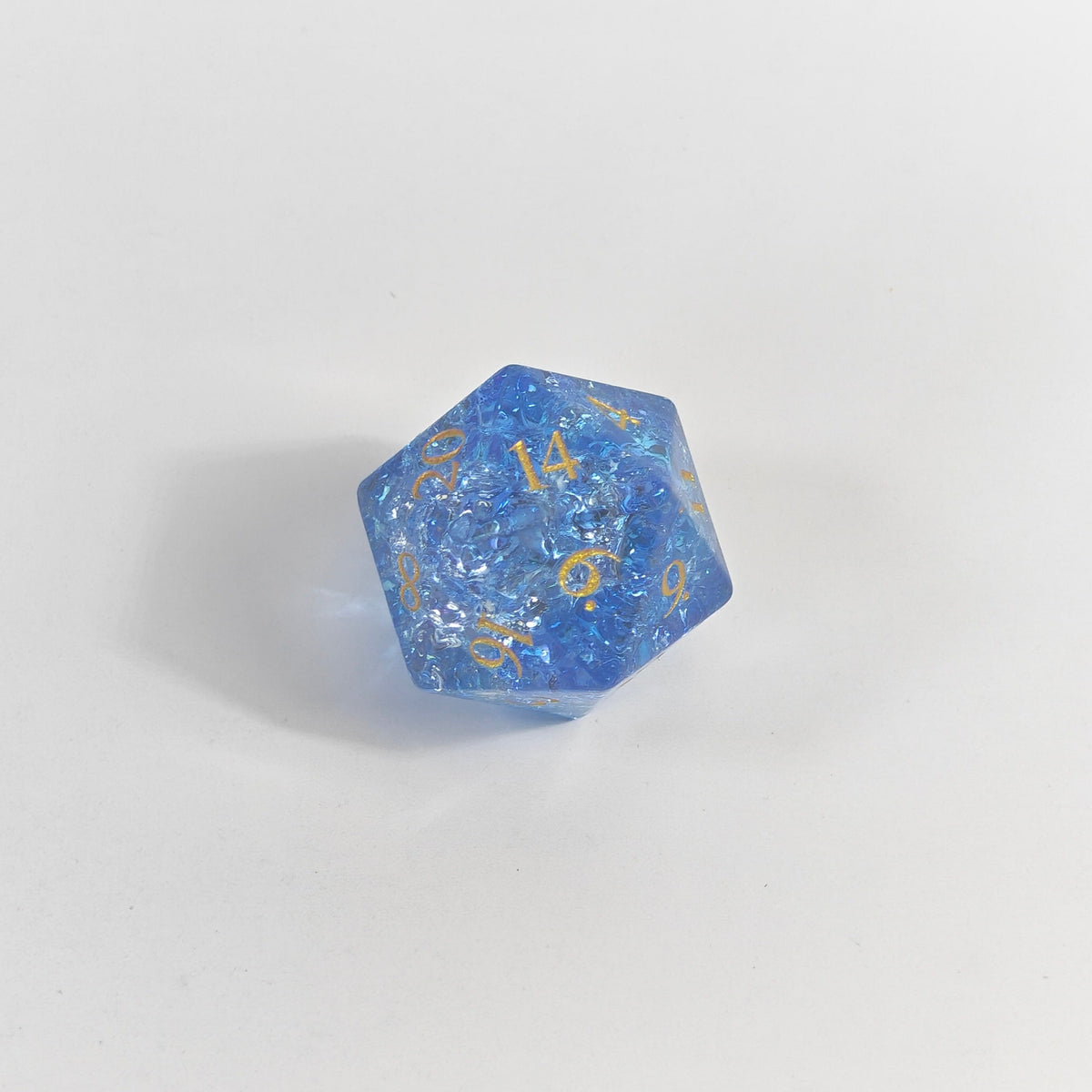 Blue Burst Glass Dice Set