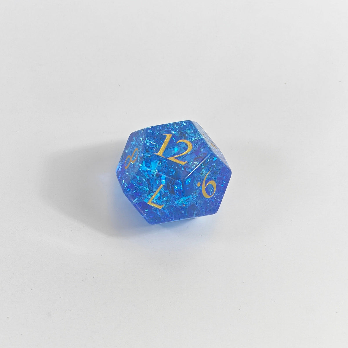 Blue Burst Glass Dice Set
