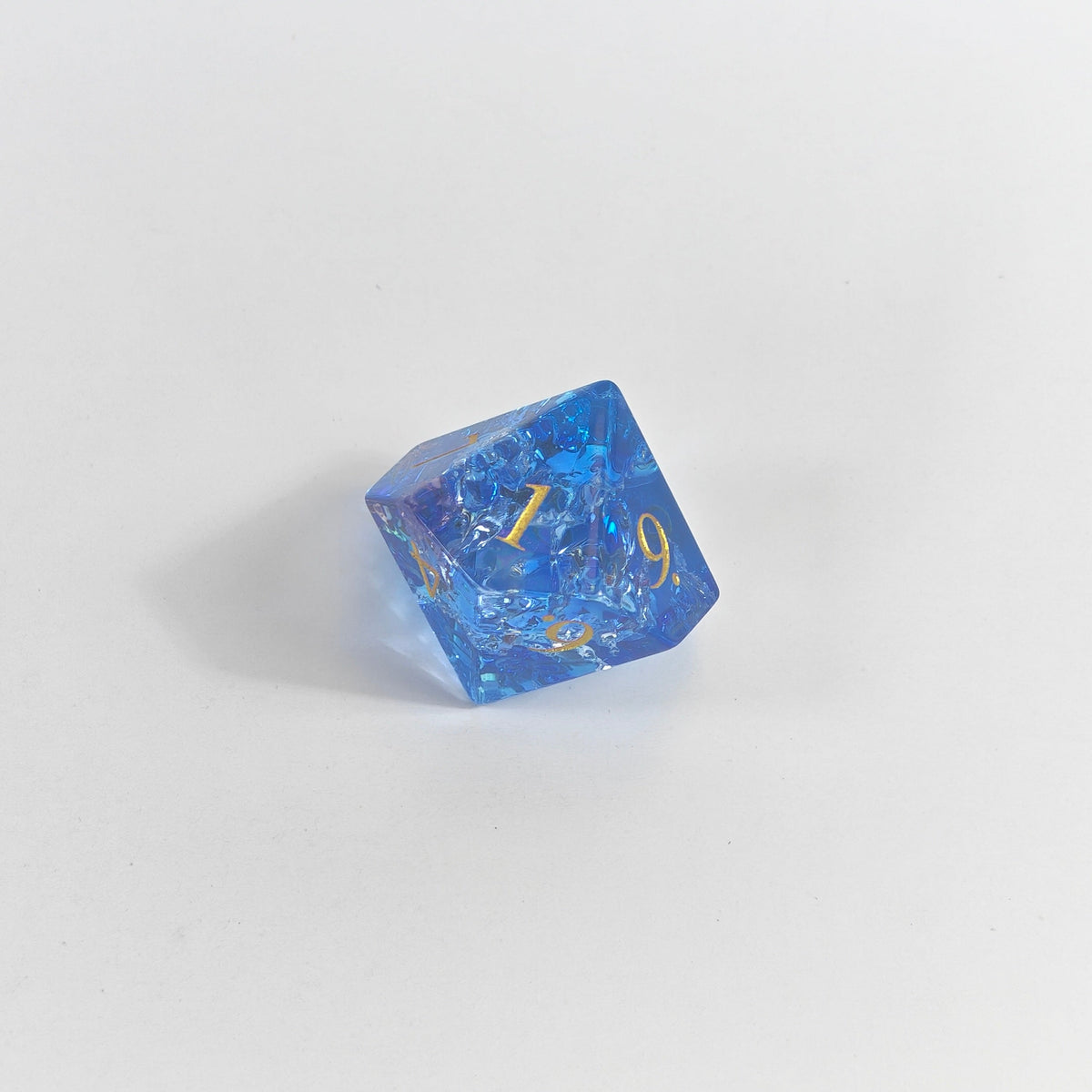 Blue Burst Glass Dice Set
