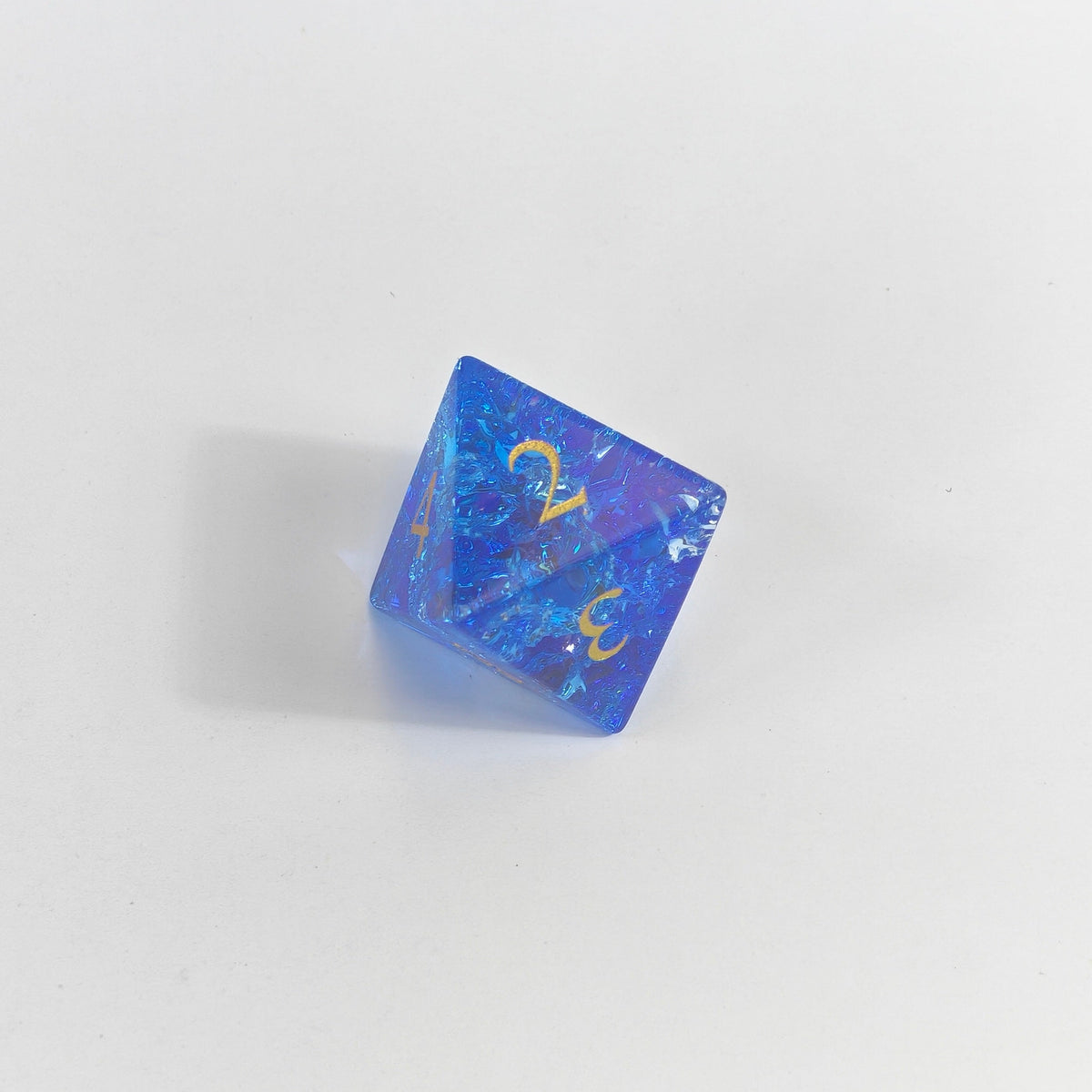Blue Burst Glass Dice Set